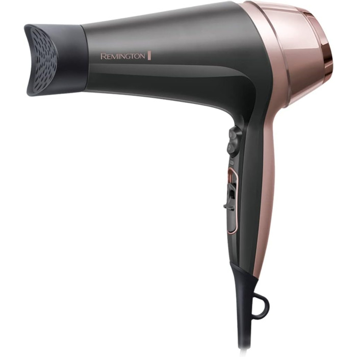 Фен для волосся Remington Curl & Straight D5707 з іонізацією, 2200 Вт, набір для стайлінгу (дифузор, конічна насадка, кругла щітка 45 мм)