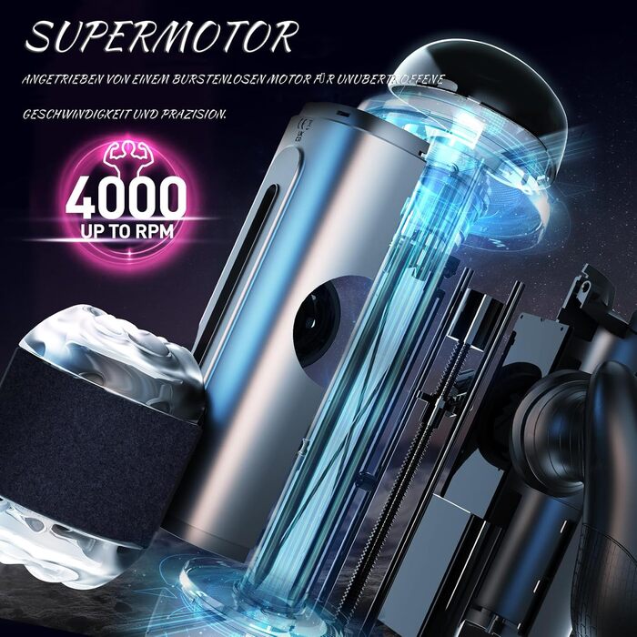 Масажер для чоловіків з 5 телескопічними головками та 5 режимами стимуляції. Реалістичний вагінальний масажер для чоловіків