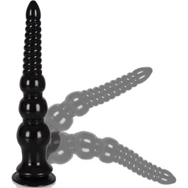 Анальний масажер Qiyasex з соску, XXL, великий, для простати, тренування ануса, секс-іграшка для чоловіків та жінок (синій, чорний)