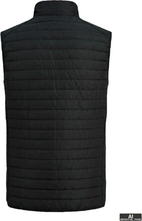 Чоловічий стібаний жилет Jack & Jones, чорний, розмір XL