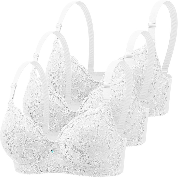 3 шт. комплект бюстгальтерів BHS для жінок з кісточками, класичний комплект, комфортний, безшовний, push-up, спортивний бюстгальтер з регульованим bustier, сильна підтримка, для тренувань, сну. BHS великі груди, білизна, з підкладкою, для щоденного викори