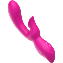 Вібратор для жінок Sexspielzeug: тихий, 10+3 режими вібрації, масажний дildo для жінок та пар, червоно-чорний