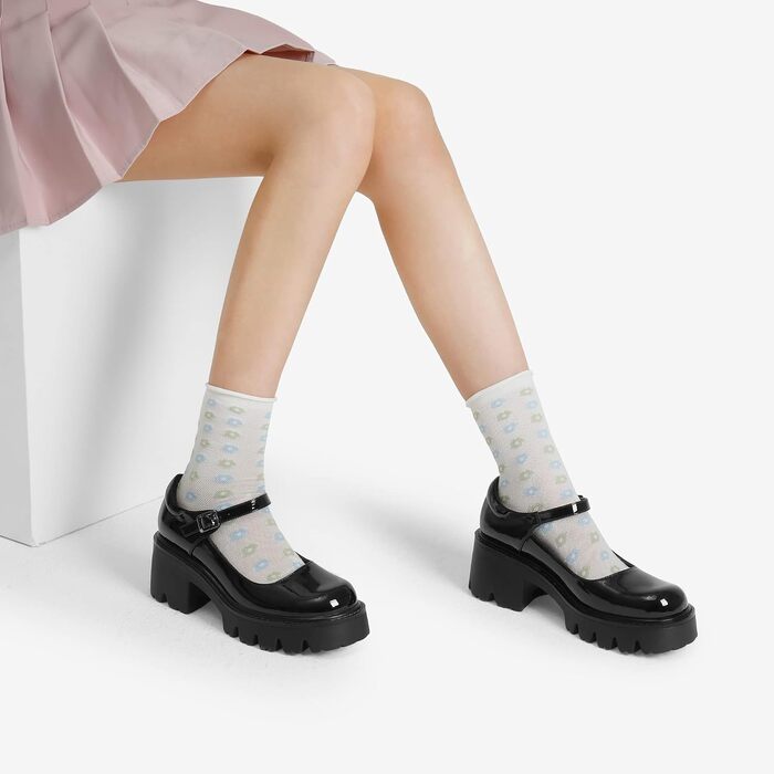 Жіночі туфлі Mary Jane на масивній платформі DREAM PAIRS, чорні (розмір 40 EU)