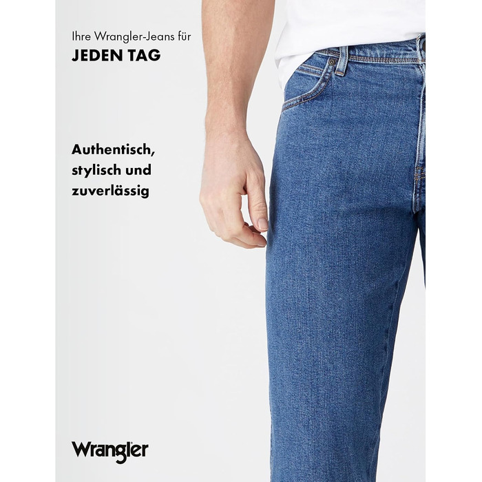 Чоловічі джинси Wrangler Regular Fit Regular - середня посадка, чорні, Stonewash (W44 L30)