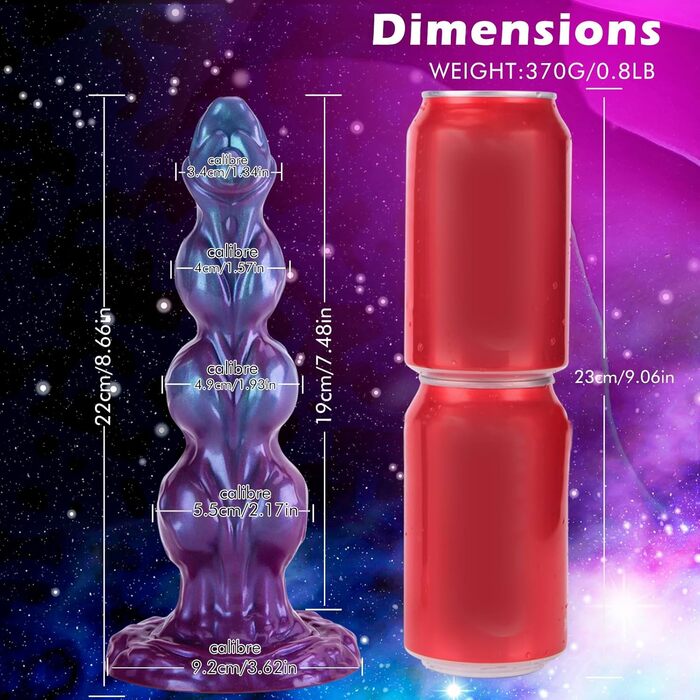 Секс-іграшка Дилдо Хвіст Дракона з Присоскою - Силікон, 23 см, для жінок та чоловіків