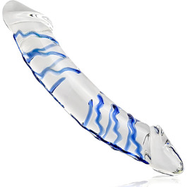 Секс-іграшка XoticPlay: дildo зі скла, анальний плагін з G-точкою, 28 см