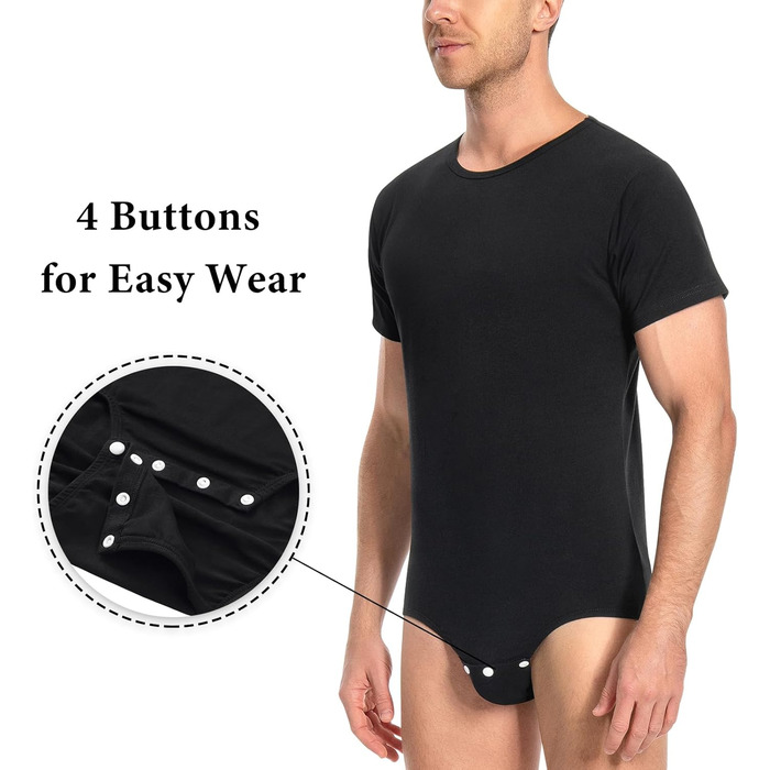 Комбінезон чоловічий Littleforbig з бавовни, вільний крій, чорний, XL