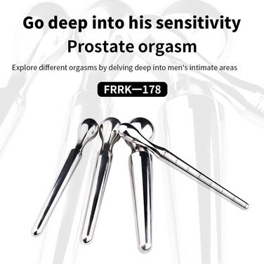 Розширювач сечоводу з нержавіючої сталі Seckoe для чоловіків (XL) - дилататор, катетер, сонда, масажер простати, секс-іграшка