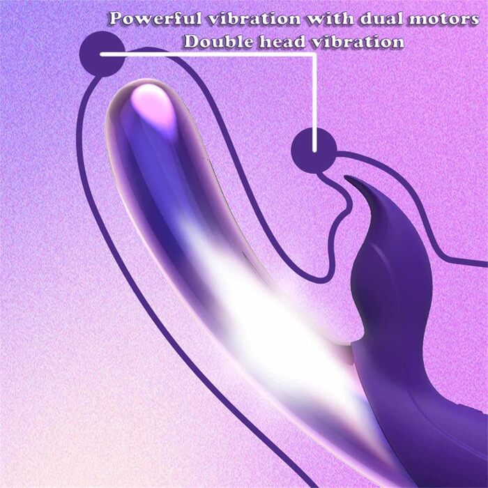 Вібратор для жінок Rabbit Vibrator Lila - 10 режимів, LED, стимуляція клітора