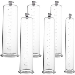 Вакуумний насос для пеніса: прозора трубка з шкалою, ручна модель для ерекції, допомога при імпотенції, збільшення та подовження пеніса. Аксесуар для чоловічих іграшок. (Д:23x7.6см)