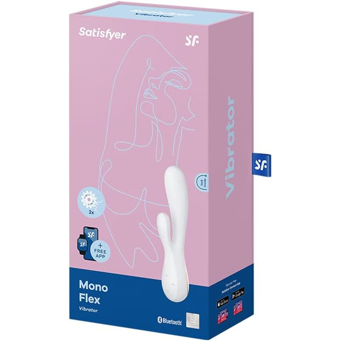 Vibrator Satisfyer Mono Flex Connect App G-Punkt | Силіконовий вібратор з керуванням через додаток | Стимулятор G-точки та клітора | Для жінок | Швидка зарядка