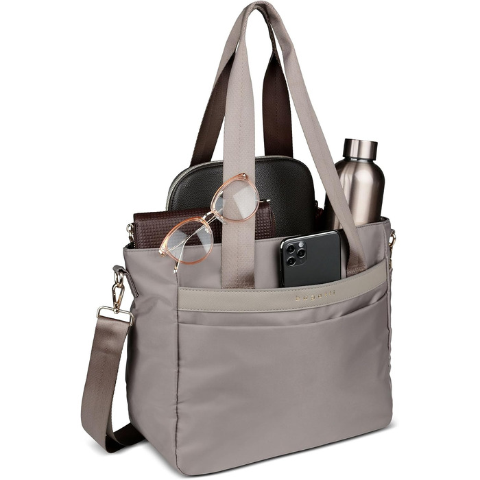 Жіноча сумка-шопер Bugatti Mare 2.0, велика легка сумка Tote Bag з відділеннями, колір Taupe