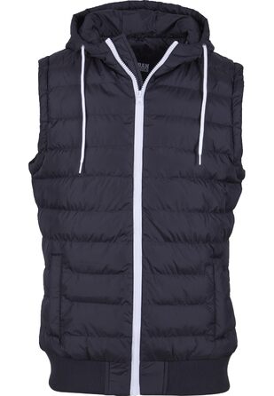 Чоловічий жилет з капюшоном Urban Classics Small Bubble чорного кольору, Streetwear Basics, розмір L