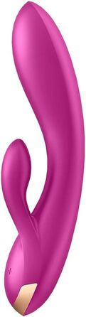 Вібратор Satisfyer Double Flex Connect з Bluetooth-додатком | Інтимні іграшки для жінок | Водостійкий (IPX7) | Силікон преміум-якості | Повторно заряджається, фіолетовий колір