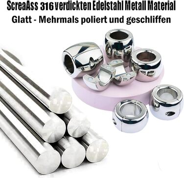 Сталеві кільця для яєчок (ходенринги) - сталеві, для чоловіків, 30/40/60 мм, з магнітом/гвинтом. Іграшки для дорослих