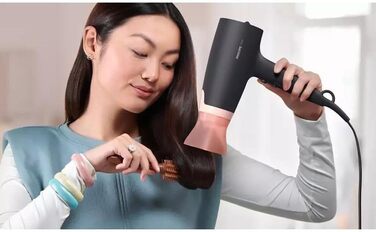 Фен для волосся Philips Series 3000 BHD350/10 з функцією іонізації та ThermoProtect, 2100 Вт, 6 режимів температури та швидкості, чорний