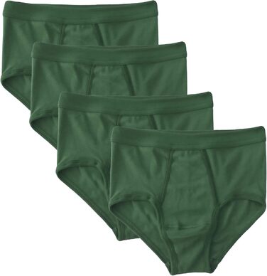 Чоловічі труси HERMKO 3240 (4 шт. в упаковці) з вирізом та м'яким поясом, бавовна Bio (4XL, Оливковий)