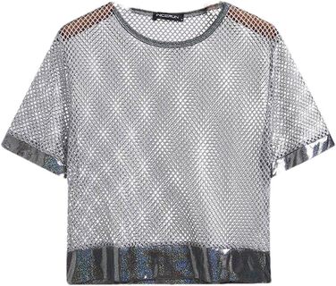 Чоловіча футболка Deepsko з сітчастою вставкою, прозора, короткий рукав, сексуальний кроп-топ