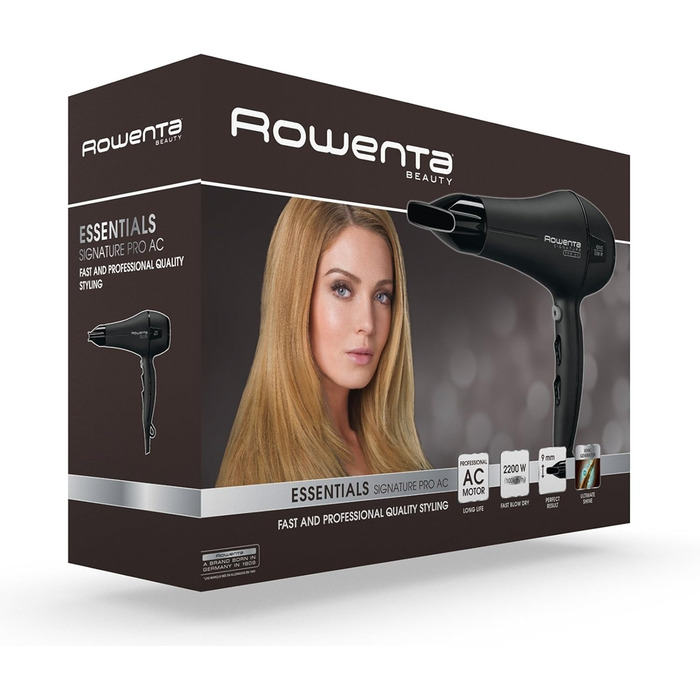 Фен для волосся Rowenta CV7810F0, 2200 Вт, з антистатичним ефектом та 2 рівня швидкості, для блиску волосся