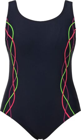 Купальник жіночий Ulla Popken великі розміри (Plus Size), модель 747874, колір Marine