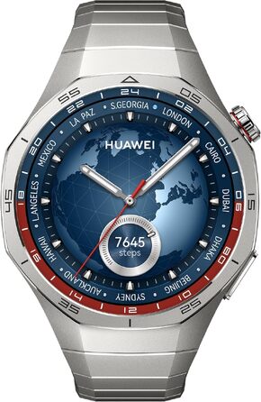 Смарт-годинник Huawei Watch GT 5 Pro 46mm Titanium: титановий корпус, ЕКГ, GPS, моніторинг здоров'я та спорту, Bluetooth-дзвінки, до 14 днів автономності, для iOS та Android