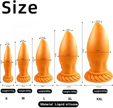 Анальний плаг з силікону XXL для чоловіків та жінок. Масажер простати, дилататор ануса, анальні кулі. Силіконовий дилда, масаж ануса, сексуальні іграшки