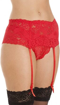 Пояс-стрічка Silky Sexy, червоний або білий, широкий, з мережива (XL, Червоний)