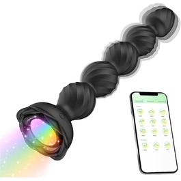 Вібратор для анусу з пультом керування, анальний вібратор для жінок та пар, масажер простати, силікон, чорний