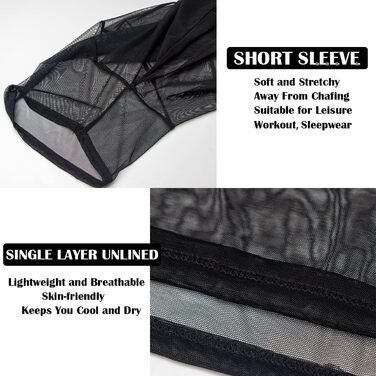 Чоловічий прозорий піжамний комплект YINYOUYU з мережива, з малюнком м'язів, чорний XL