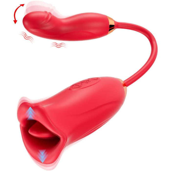 Вібратор для жінок Swing G-Spot з 10 режимами лизання та кусання, рожевий вібратор-дилда для стимуляції клітора, дорослий секс-іграшка для жінок та пар RF37-RD