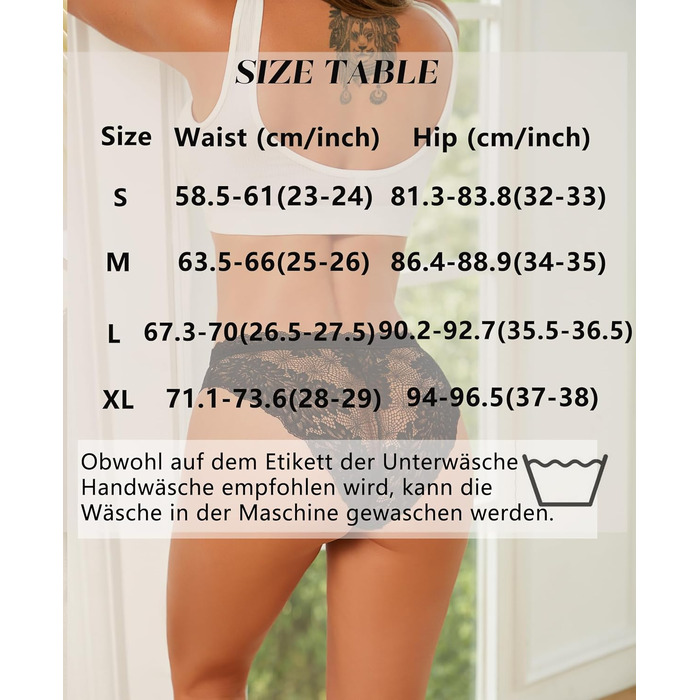 Сексуальні жіночі труси-сліпи XL, бавовна, мереживо, дихаючі, 6 шт. (чорний)