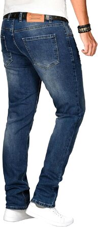 Чоловічі джинси Alessandro Salvarini Slim Fit з ефектом Washed, середньо-сині, стрейч (32W / 32L)