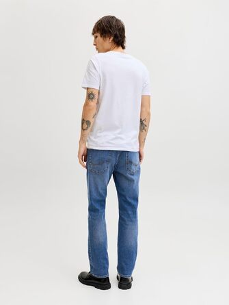 Чоловічі джинси Jack & Jones JJIClark Basic Straight синього кольору, прямий крій, Blue Denim (32W / 32L)