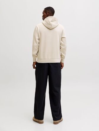 Чоловічий худі з капюшоном та принтом JACK & JONES, колір Moonbeam, розмір XXL