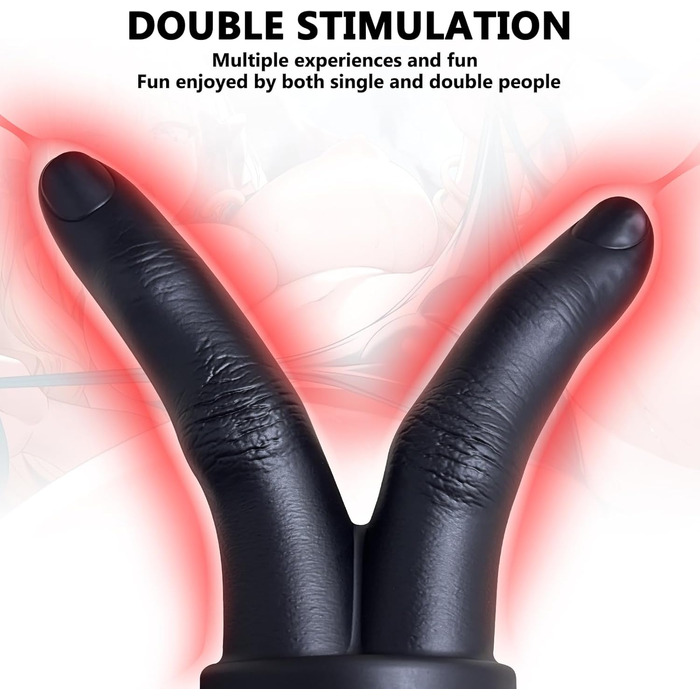 Силіконовий дилда 2.0 з присоскою, 2-в-1, для анального сексу (XXL)