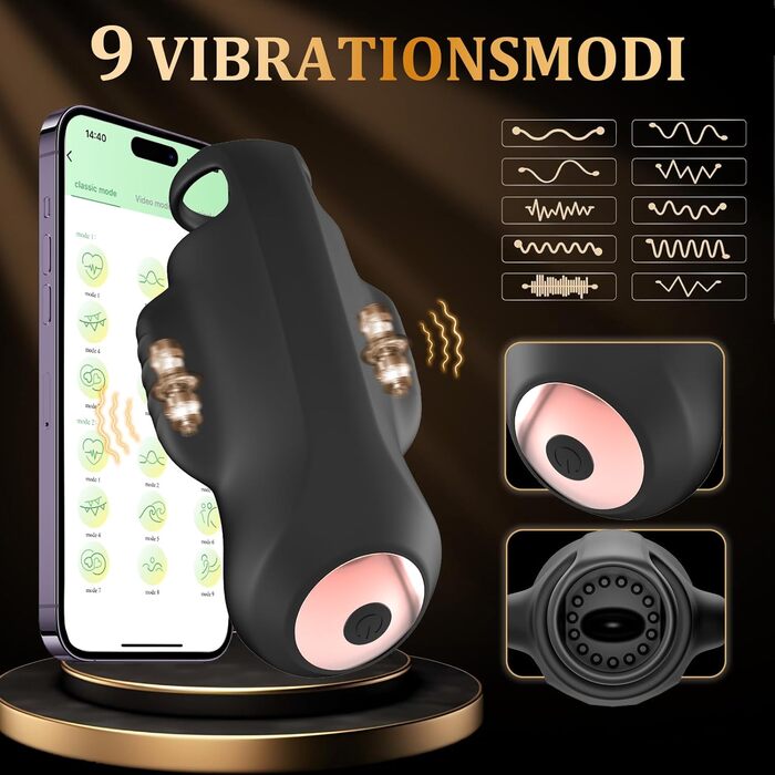 Мастурбатор для чоловіків LYAMais з керуванням через додаток, 9 режимів, вібратор пеніса, тренажер, стимуляція головки, сексуальна іграшка, тихий оральний секс, кишеньковий мастурбатор