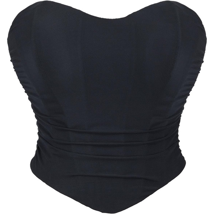 Шиммуо Корсет для жінок, топ-бюстгальтер, мереживний, без бретелек, чорний