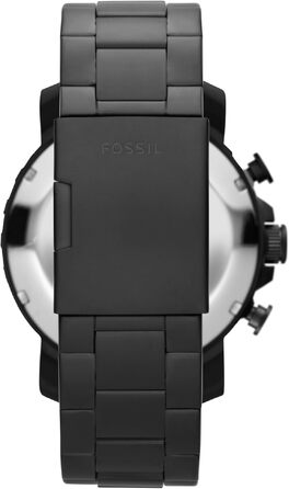 Чоловічий годинник Fossil Nate Chronograph, кварцовий механізм, ремінець зі сталі або шкіри (темно-сірий)