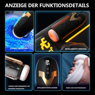 Електричний мастурбатор для чоловіків з 9-ю режимами, телескопічний, з 3D-реалістичним силіконом, стимулятор пеніса