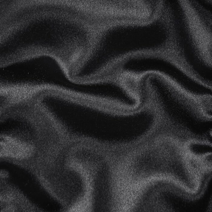 Танга-шорти LittleForBig з прихованим гафелем, гладкі шовкові, чорні - для кросдресерів та трансгендерних осіб