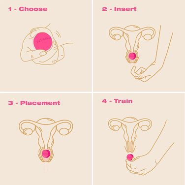 Набір Intimina Laselle Routine для тренування м'язів тазу жінок, 3 ваги для Кегеля (28г, 38г, 48г)