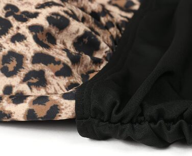 Світшот жіночий RXRXCOCO з запахом, Push Up, з V-подібним вирізом, з леопардовим принтом, чорний