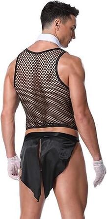 Сексуальна спідня білизна для чоловіків: комплекти, комбінезони для клубів, костюми офіціантів. Костюми для косплею, аксесуари з шнурком. Розмір універсальний