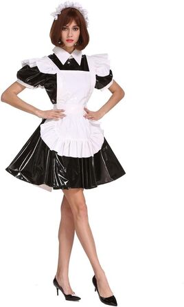 Костюм для чоловіків GOceBaby Sissi Zofen XXL: чорний, з замком, з ПВХ, для чоловіків великих розмірів