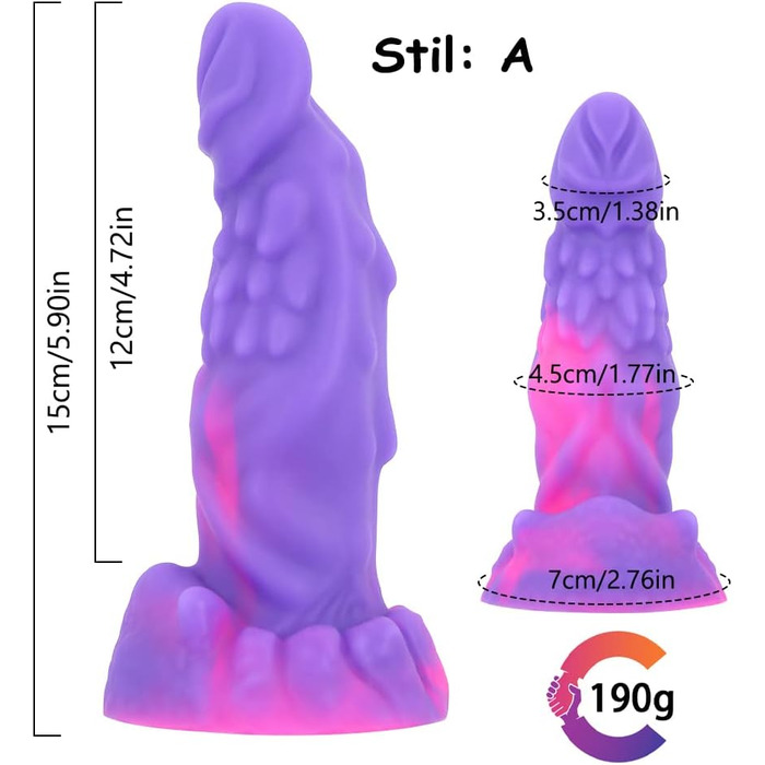 Силіконовий анальний дildo Kuaecr 5 Arten з сильним присоском для стимуляції G-точки (для жінок та чоловіків)