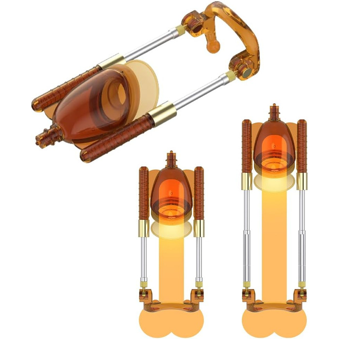 Набір для збільшення пеніса Hmxseu: вакуумна помпа з 3 манжетами, екстендер, стрітчер. Для чоловіків.