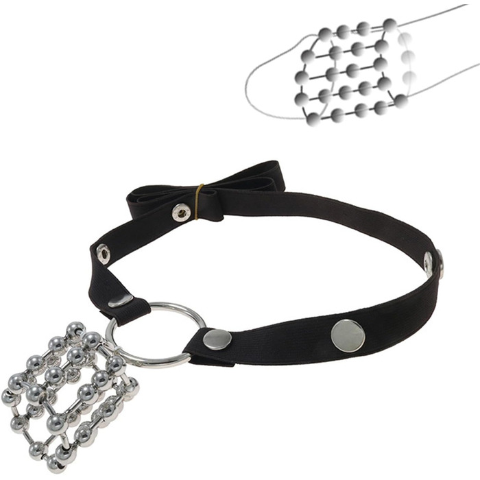 Кільце для пеніса з нержавіючої сталі Axcroo з ремінцем, кільце для яєчок, металеві кульки, кільця для пеніса, розтягувач яєчок, еротична іграшка для чоловіків, затримка еякуляції (38 мм)