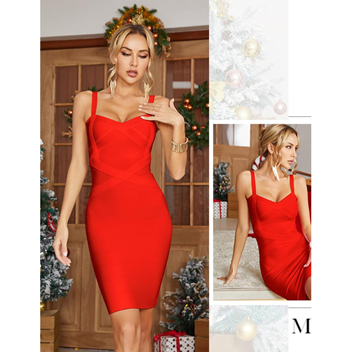 Сукня-боді Bodycon з віскози Meilun без рукавів, червона/для відпочинку, однотонна (Getaway Solids)