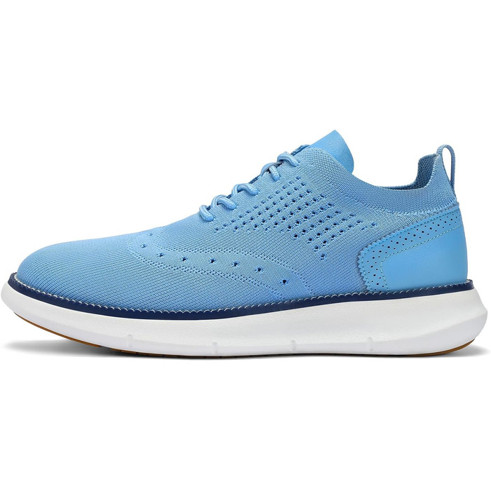 Чоловічі класичні туфлі SVNKE Oxfords — ділові шкіряні черевики на шнурівці, сині (Bleu Caroline), розмір 47 EU