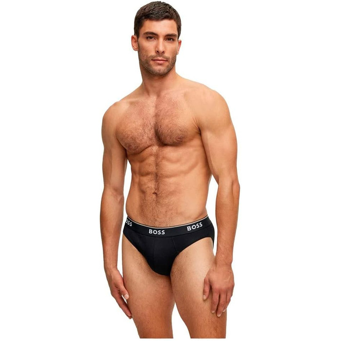 Сліпекс BOSS чоловічі 3 шт. з бавовни з логотипами на поясі XL New - Чорний